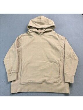 ESNTLS Heavyweight Pullover Hoodie Size Large Beige Slimmer Fit